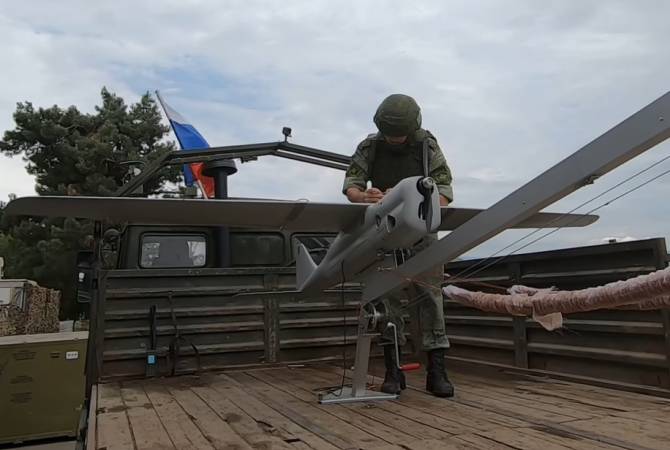 Российские миротворцы в Нагорном Карабахе провели объективный контроль обстановки с использованием БпЛА «Орлан-10»